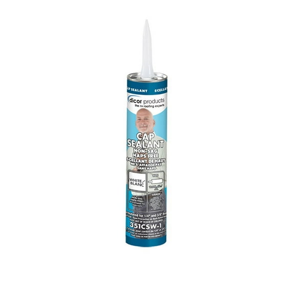 Dicor Corp. Roof Sealant 351CSW-1 Use To Seal Vents/Window/Door; 10.3 Ounce Tube; White; Single