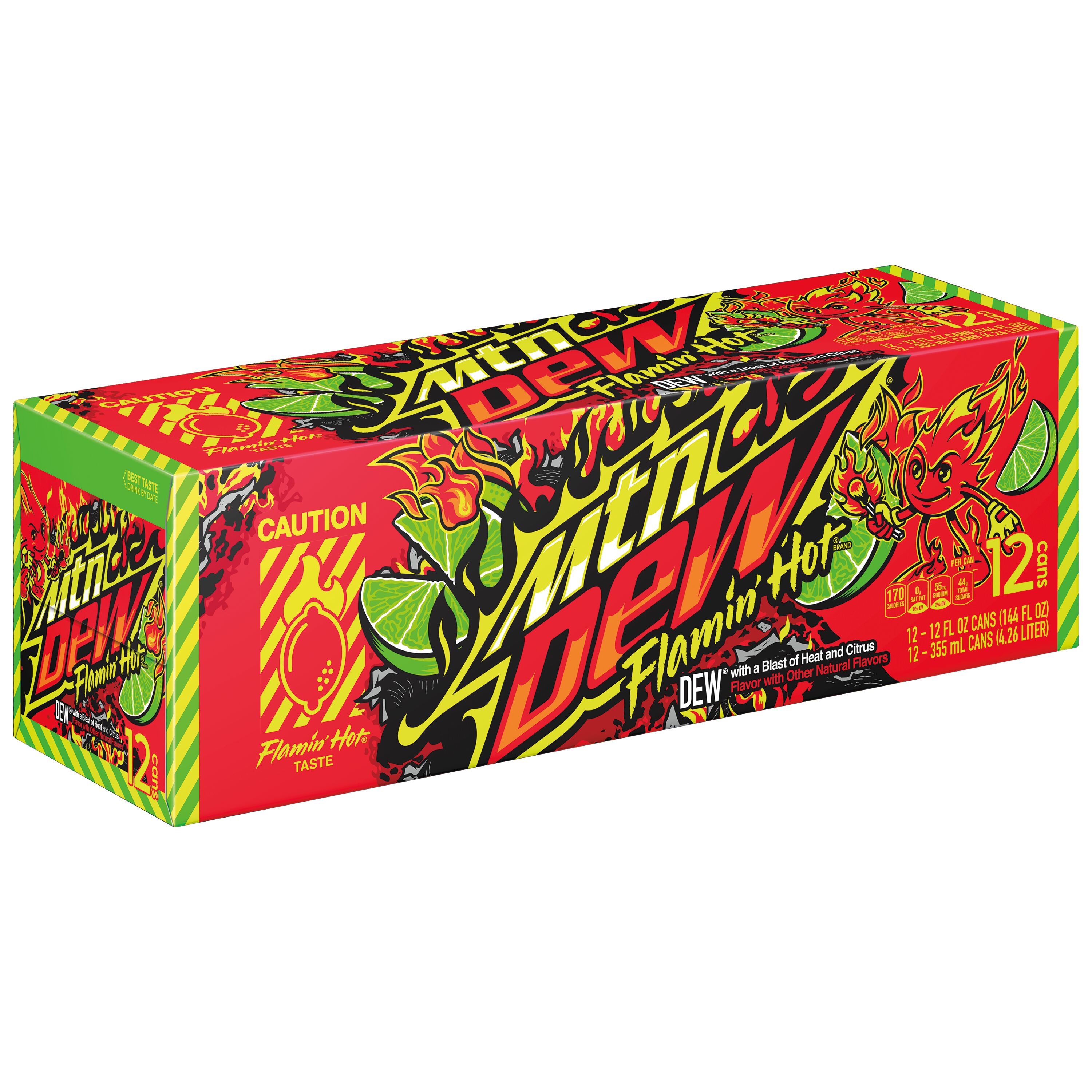 Mountain Dew Flamin' Hot,12 fl oz Can, 12 pack - image 3 of 5