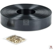 Fenpro Chain Link Fence Privacy Tape, UV Resistant, Hardware Included, 90% Visibility Blockage (Obsidian Black)