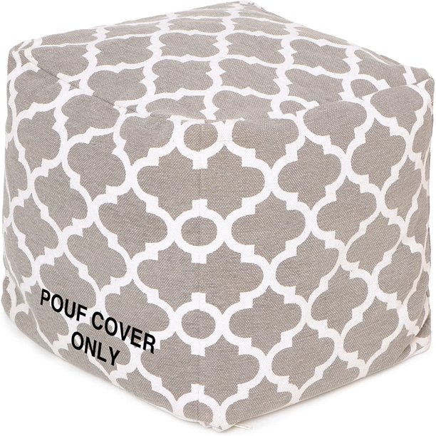 REDEARTH UNSTUFFED Pouf Ottoman Cover Printed Storage Poof Pouffe
