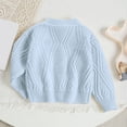 thumbnail image 5 of YIWULA Boys Girls Cotton Graphic Knitted Cardigan Long Sleeve Button Front Sweater Toddler Kids Cute Outdoor Sweaters(3-4 Years,Blue), 5 of 5