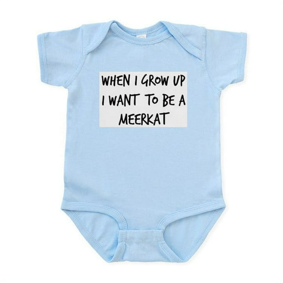 CafePress - Grow Up Meerkat Infant Bodysuit - Baby Light Bodysuit, Size Newborn - 24 Months