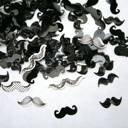 Mustache Confetti | White
