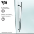 thumbnail image 6 of VIGO Luca 56 to 60 in. W x 58 in. H Sliding Frameless Tub Door in Chrome with 3/8 in. (10mm) Clear Glass, 6 of 12