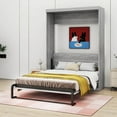 thumbnail image 2 of Runforrrs Full Size Murphy Bed, Can Fold into Cabinet, Gray, 2 of 12
