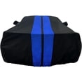 thumbnail image 5 of C7 Corvette Ultraguard Plus Car Cover - Indoor/Outdoor Protection Water Resistant 300 Denier : C7 Stingray, Z51, Z06 - Custom FIT for 2014-2019 Corvettes Black with Blue Stripes, 5 of 7
