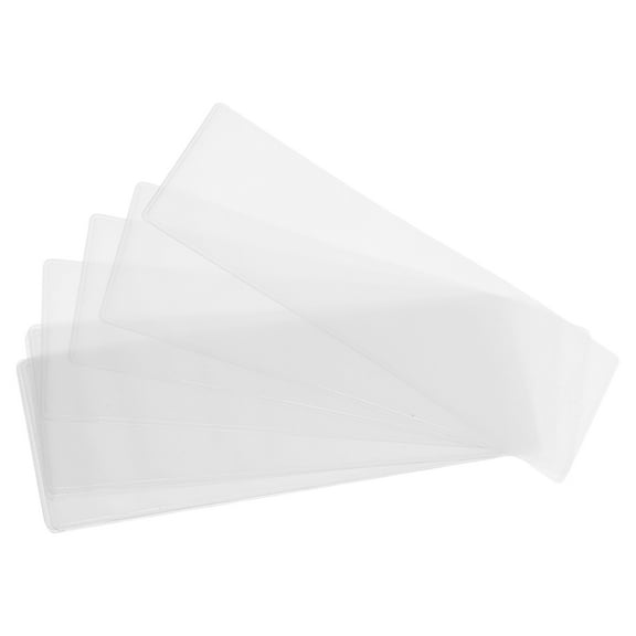 15pcs Clear Bookmark Sleeves PVC Bookmarks with Holes, Marker Cover Holder For DIY Crafting, Photo Frames, Artwork Protection