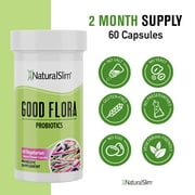 NaturalSlim Good Flora Probiotic Supplement for Digestive Health - 60 Capsules