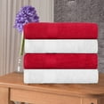 thumbnail image 2 of Ample Decor Hand Towel 18 x 28 inch Pack of 4 600 GSM 100% Cotton, Soft & Lightweight, Quick Drying - White & Red, 2 of 5