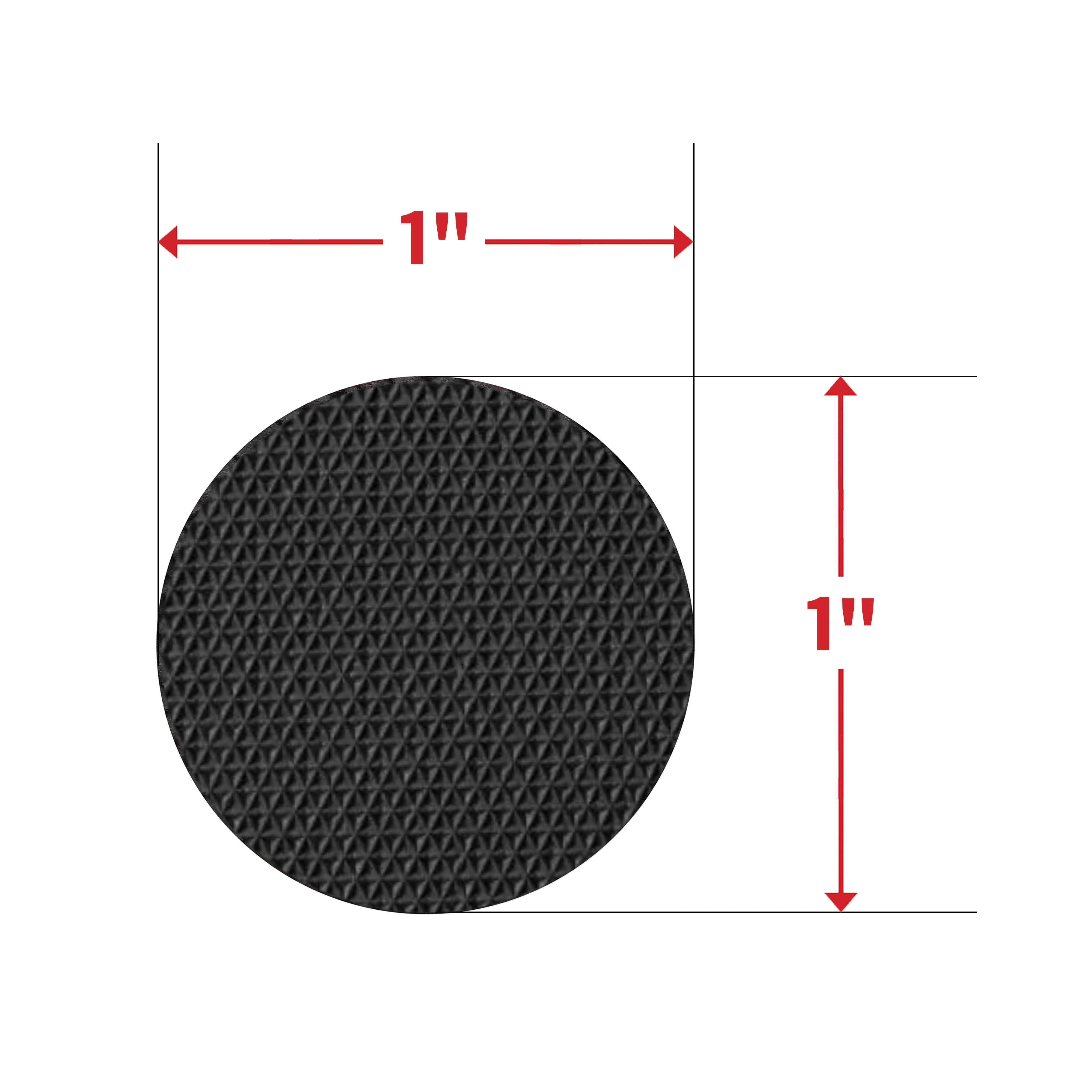 Super Sliders 1-Inch Peel and Stick Non-Slip Rubber Gripper Pads for Furniture, 24 pack, Black