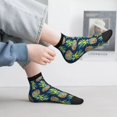 thumbnail image 2 of Pofeuu Colorful Pineapples Print 30cm Socks, Adult Running Hiking Socks for Youth and Adult, 2 of 7