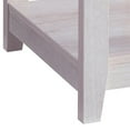 thumbnail image 3 of 24 Inch Modern Chairside Table with Drawer and Shelf, Block Legs, White, 3 of 5