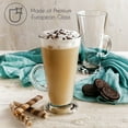 thumbnail image 3 of Crystalia Set of 2 Irish Coffee Mugs with Handle, Tall Funnel Clear Glasses for Iced Coffee, Latte, Cappuccino, Hot Chocolate, 3 of 6