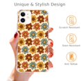 thumbnail image 2 of Retro Flowers Case Compatible with iPhone 12,Unique Art Design TPU Bumper Cover Case, 2 of 6