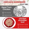 thumbnail image 3 of BITOUSHI Chicken Shredder, 9.8" Meat Shredder Tool with Non-Skid Base, Chicken Breast Shredding Tool Twist, Ergonomic Handle, Heat Resistant, BPA Free, Suitable for Pulled Beef Chicken - Red, 3 of 10