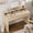 Light Oak, variant on Joyyskill 47" Executive Desk with Fluted Drawer, Modern Home Office Desk with Long Monitor Stand and 2 Drawers, Computer Writing Desk for Study Office Vanity, Brown