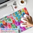 thumbnail image 4 of Long Mouse Pads for Desk,Pioneer Flower Floral Print Pattern Desk Mats on Top Of Desks, Desk Mouse Pad Extra Large with 3mm Non-Slip Base and Stitched Edge for Gaming,Office,Work,Home 31.5"x11.8", 4 of 6