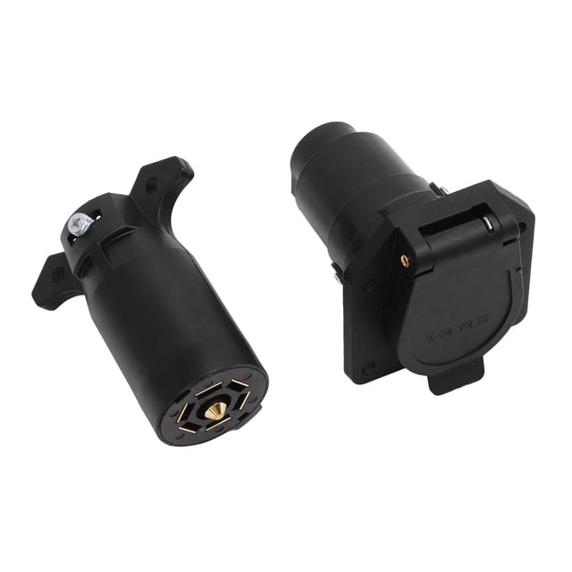 Conector de remolque redondo de 7 pines, adaptador de cableado macho hembra, Kit de conector de empalme de enchufe de 7 vías para semirremolques RV