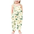 thumbnail image 2 of Toddler Girls Kids Printing Jumpsuit Playsuit Strap Romper Summer Outfits Clothes Pants For Girl Loose Fit Capris For Girl cargo pants girl, 2 of 5