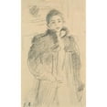 thumbnail image 2 of Berthe Morisot 13x18 Gold Ornate Wood Frame and Double Matted Museum Art Print Titled - Study for ‘Young Girl in a Green Coat’ (ca. 1894), 2 of 4