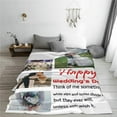 thumbnail image 5 of AISENIN Personalized Throw Blankets with Picture and Text Soft Flannel Blankets Bed Throws Gift for Family Friend Anniversary Present 5 Photos Collage, 5 of 5