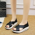 thumbnail image 1 of Verano Color sólido Suave antideslizante Mujer Cuña Columpio Zapato Mujer Zapato Flip Flop Wmkox8yii  shjk2032, 1 of 6