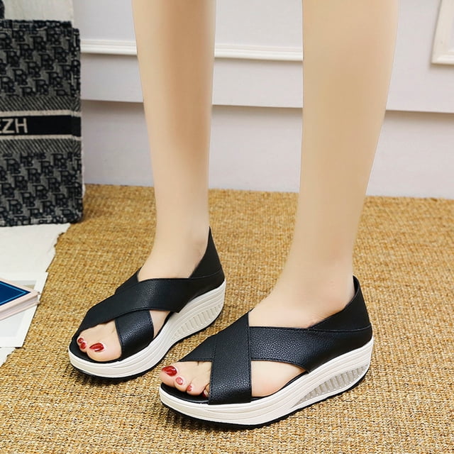Verano Color sólido Suave antideslizante Mujer Cuña Columpio Zapato Mujer Zapato Flip Flop Wmkox8yii shjk2032