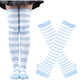 thumbnail image 1 of Guantes largos de mujer, de punto, con mangas falsas, manoplas cálidas expuestas y un par de calcetines largos, de algodón., 1 of 2