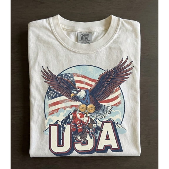 Funny USA Hockey Eagle, USA Champions 2026 Shirt, USA Hockey Shirt 2026, Patriotic Ice Hockey Tee, Funny Sports Unisex T-shirt