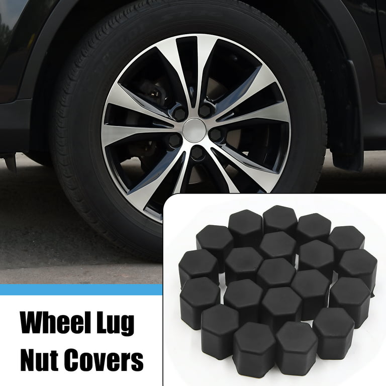 Unique Bargains 20Pcs Black Plastic Tire Air Valve Stem Caps Tyre Wheel  Rims Dust Cover for Car