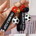 thumbnail image 2 of 2pcs PVC Soft Rubber Football Keychain Pendant Perfect Gift for Friends Who Love World Cup Football, 2 of 4