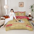 thumbnail image 4 of Castle Fairy Football Game Bedding Comforter Set 2pcs for Teens Boys Girls,Brown Red Twin Comforter Sets Microfiber,Sport Theme Breathable Bedding Set,Super Cozy Room Decor,Reversible, 4 of 8