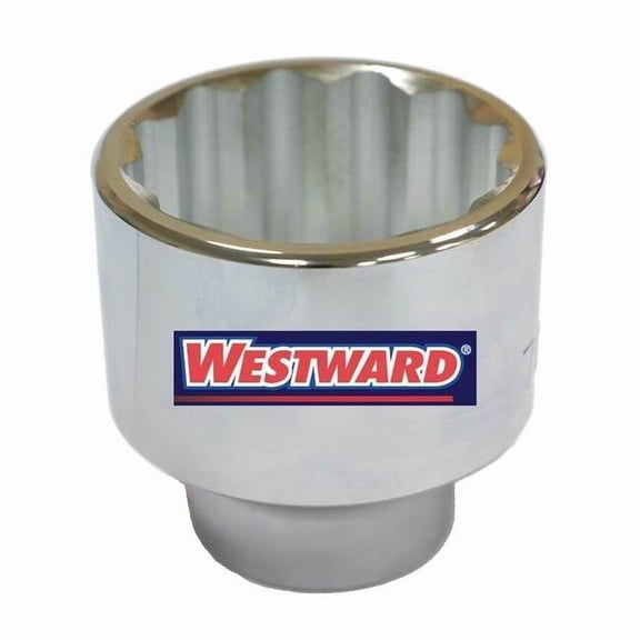 Westward Socket, Steel, Chrome, 1 1/2 in 45J219
