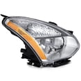 thumbnail image 4 of cciyu Headlight Assembly For Nissan For Rogue 2008-2013 For Nissan For Rogue Select 2014-2015 Chrome Housing Amber Reflector Clear Lens Driver & Passenger Side Headlamps, 4 of 5