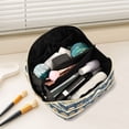 thumbnail image 2 of FORMRS Makeup Bag Travel Cosmetic Organizer for Women Fold Flat Zipper Pouch with Handle, Winter Village, 2 of 8