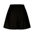 thumbnail image 5 of LNWUY Women Girls Pleated Skirts with Shorts Elastic Waist Uniform Plus Size A-Line Short Mini Basic Skirt Casual Skirt Black XXL, 5 of 6