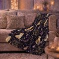 thumbnail image 6 of Moonlit Purr Society Enchanting Feline Fantasy Art, Mystical Pet Portrait Pattern, Warm Flannel Blanket for Living Room and Bedroom, Cat Lovers Thanksgiving Gift, Pet Lover Home Decor, 6 of 9