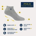 thumbnail image 3 of POLO RALPH LAUREN Men's Classic Sport Solid Socks 6 Pair Pack - Cushioned Cotton Comfort, White, 12-17, 3 of 3