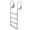 Dock ladder_upward_350 lbs (triangular), variant on Dock Stairs, 500lbs Load Pool Steps, Adjustable Height Aluminum Dock Ladders, Pontoon Boat Ladder with Handrails & Widen Nonslip Rubber Pedals for Lake/Pool/Marine Boarding/RV/House (4-Steps)