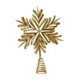 thumbnail image 3 of Christmas Tree Topper Xmas Tree Ornament Tree Top Decoration Classic Gold Snowflake for Home Office Holiday Parties, 3 of 9