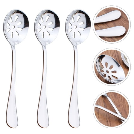 Amosfun ladle strainer spoon Slotted Spoons Stainless Steel 6Set
