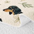 thumbnail image 5 of Manfei Cute Dalmatian Bed Spread Queen, Western Dachshund Queen Coverlet Set, Cream, 3-Piece, 1 Quilt and 2 Pillowcases, 5 of 7