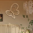 thumbnail image 3 of Arte De Mariposa Sunnimix Decoración De Pared Corona De Ratán Rústica 35,5 cm x 33 cm, 3 of 5