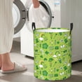 thumbnail image 5 of Sikiie St. Patrick's day1 Print Round Dirty Clothes Basket, Waterproof Standing Foldable Storage Basket, for Laundry Room, Bedroom, Bathroom Storage-Small, 5 of 6
