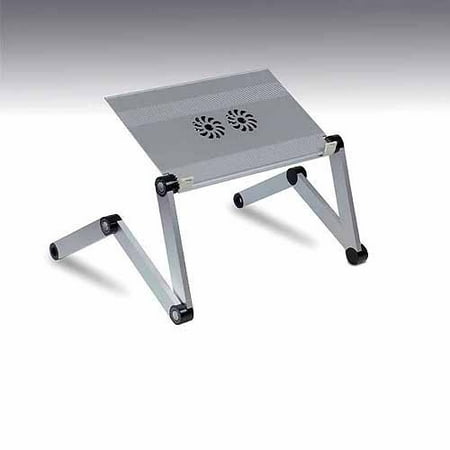 Furinno X7 Aluminum Adjustable/Portable Notebook Laptop Table with Cooler Fans