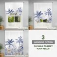 thumbnail image 5 of Blue Yellow Palm Tree Tie Up Curtain Valance for Window, Adjustable Rod Pocket Window Curtains Shades, Summer Botanical Tropical Light Filtering Valance Drapes for Kitchen Living Room Bedroom 42"x63", 5 of 9