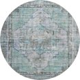 thumbnail image 2 of Addison Rugs Mayfield Premium Machine Washable Traditional Global Teal Round Rug, 8' x 8', 2 of 6