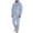 Light Blue, variant on Cozy Thermal Jumpsuit for Everyday Casual Wear with Zip Front Lined Comfort and Relaxed Fit Nighttime Pajama Piece, Dark Green, XL