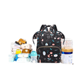 thumbnail image 2 of Pañalera Moderna Mochila Antirrobo Impermeable Gran Capacidad, Figuras Lab.G Negro, 2 of 4