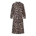 thumbnail image 4 of pstuiky Robes d'Été pour Femmes, Mode pour Femmes Robe à Col en V Ample à Manches Longues à Imprimé Léopard Longueur Cheville Robe Longue Robes Mini Soldes, 4 of 8
